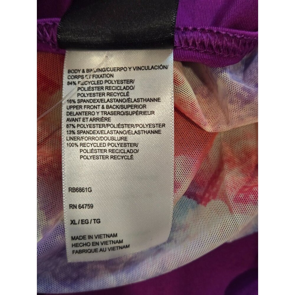 Rainbeau Moves Kids Short Sleeve Keyhole Multicolor Leotard Sz XL - Picture 4 of 9